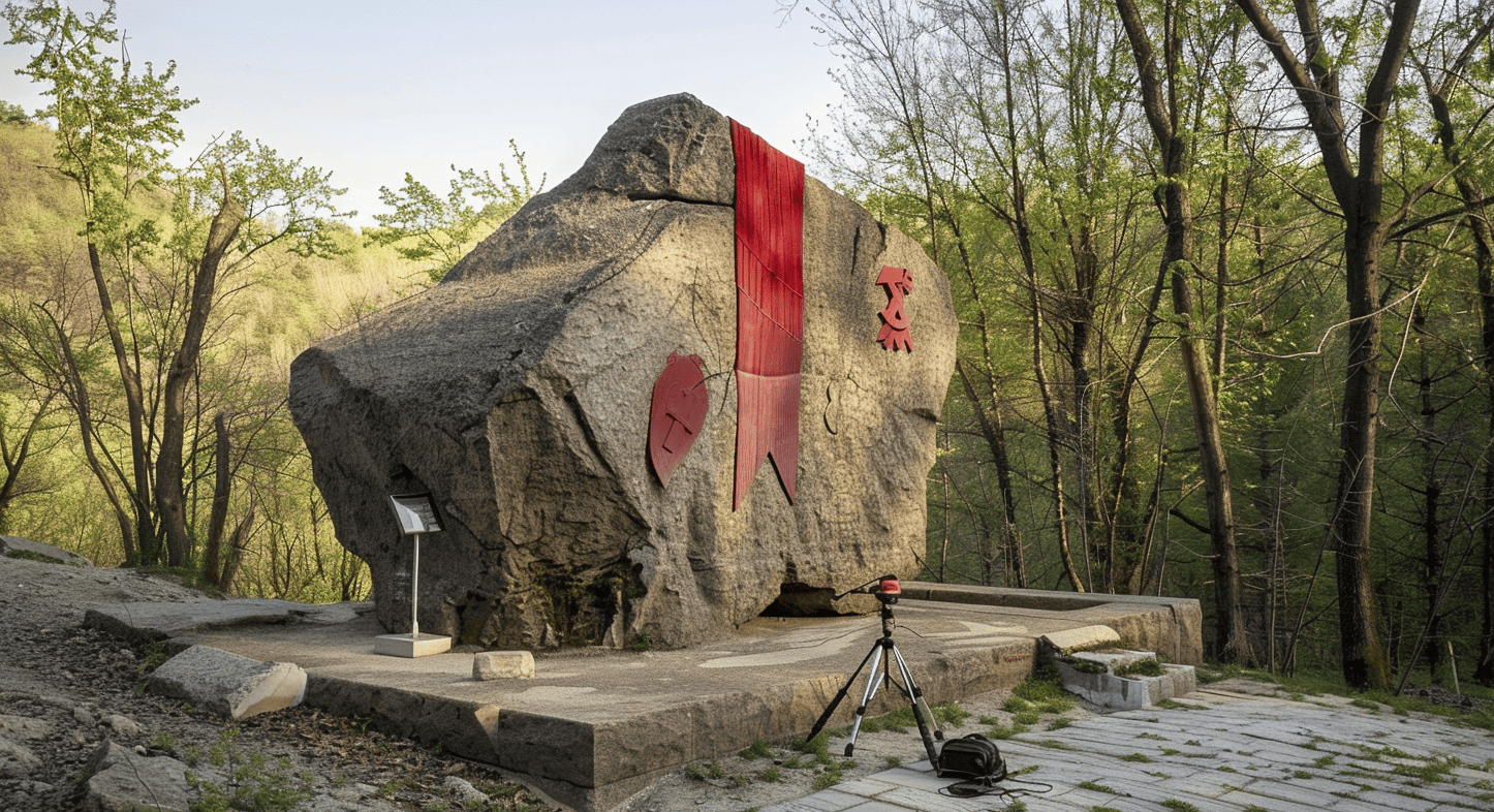 Изыскания для памятного знака «Партизанская шапка»